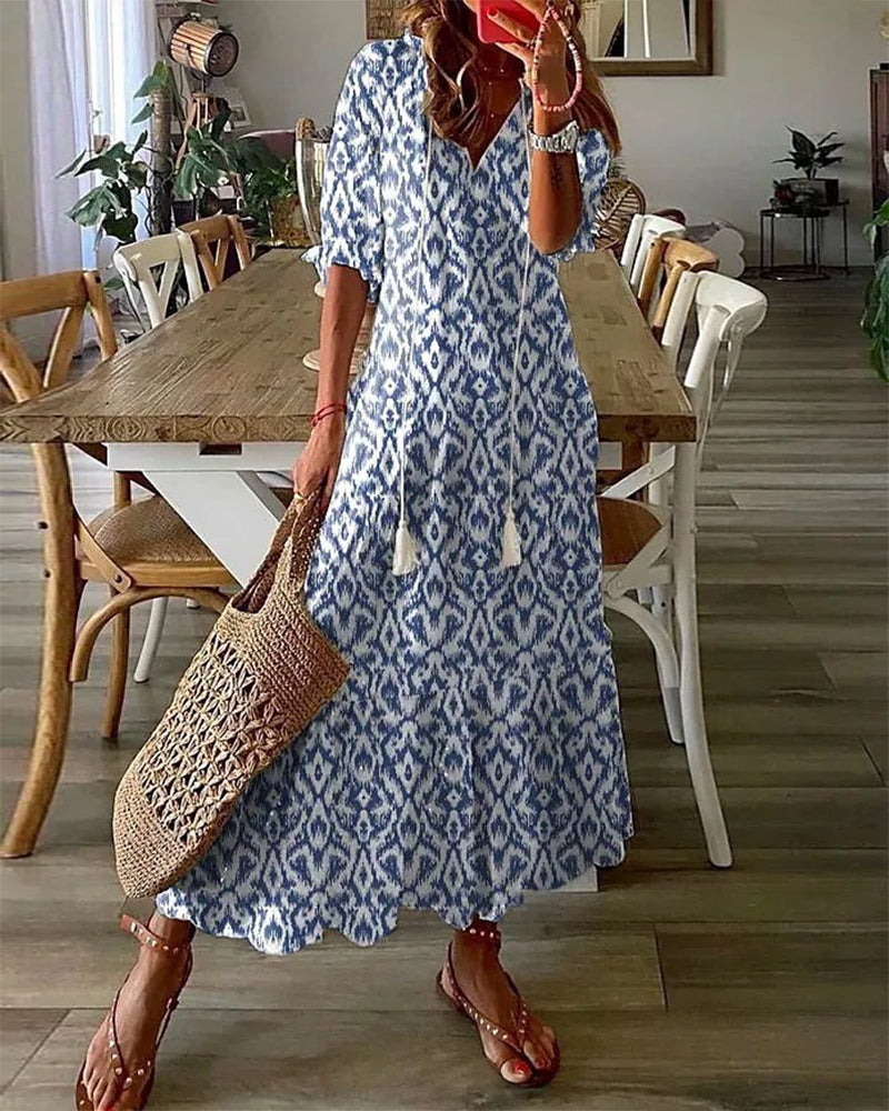 Mette | Women's Printed Summer Maxi Dress
