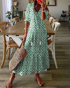 Mette | Women's Printed Summer Maxi Dress