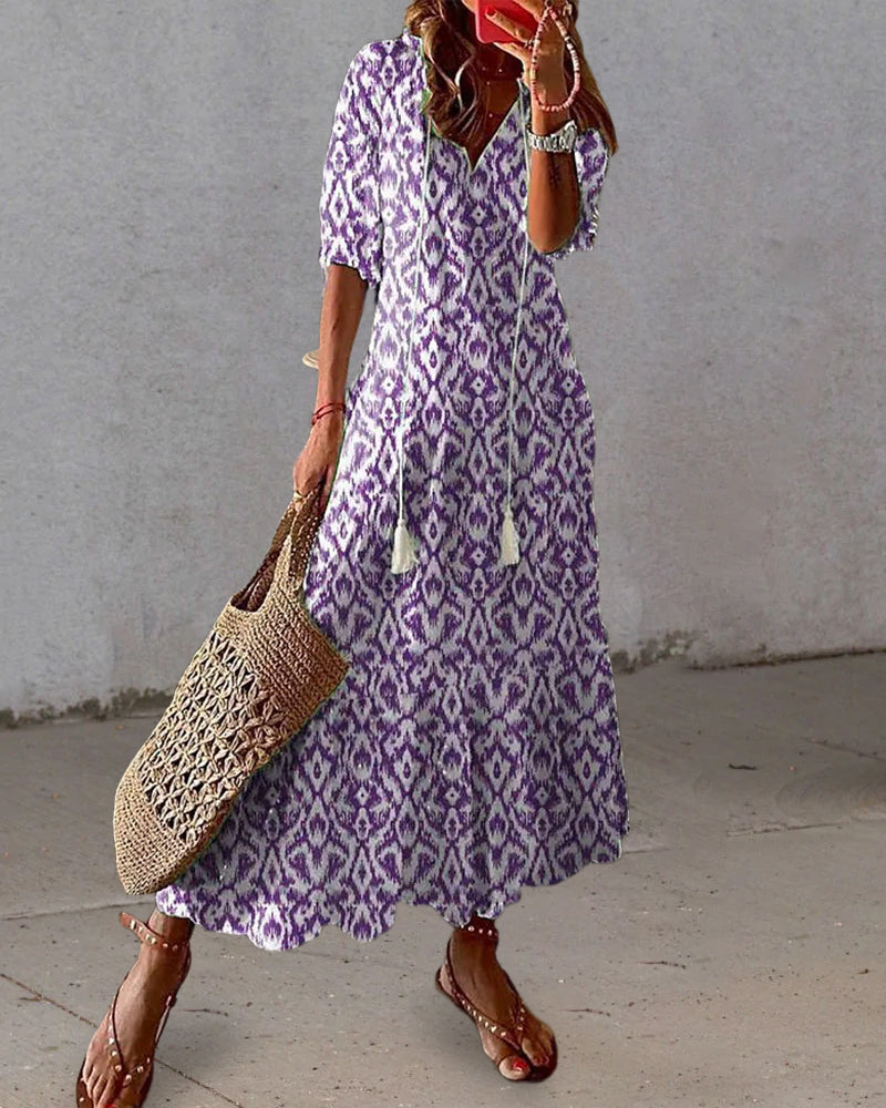 Mette | Women's Printed Summer Maxi Dress