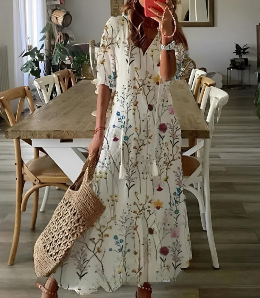 Mette | Women's Printed Summer Maxi Dress