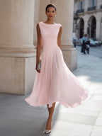 Elara | Women's Elegant Pleated Midi Dress