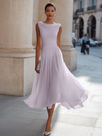 Elara | Women's Elegant Pleated Midi Dress