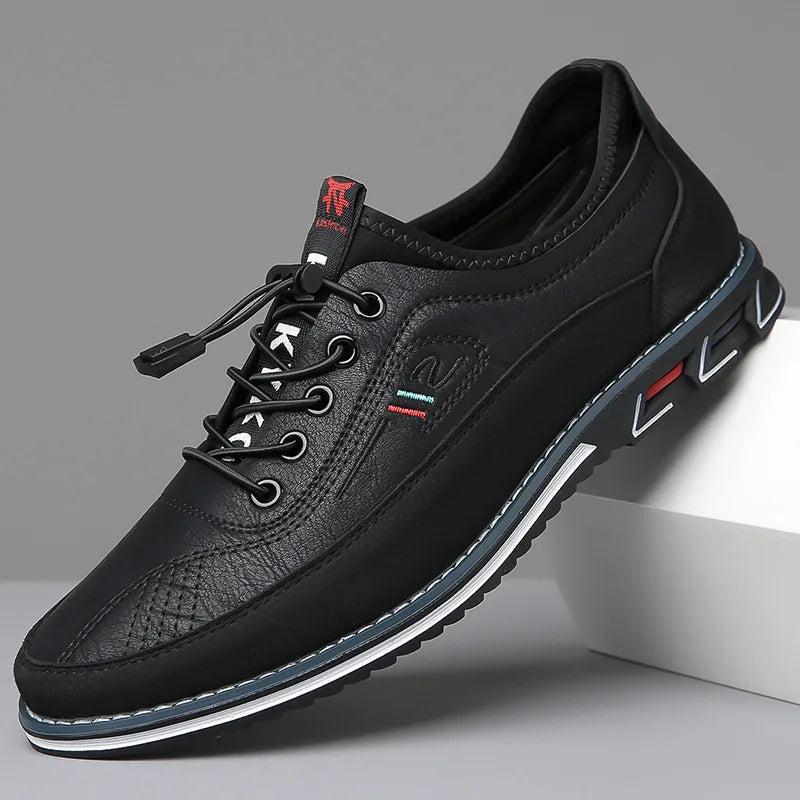 Jasper - Men's Lace-Up Casual Shoes with Contrast Sole
