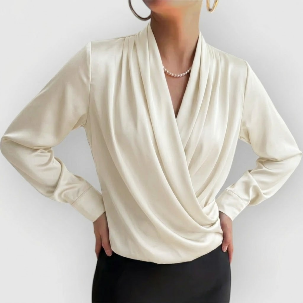 Tamsin | Women's Elegant Drape Blouse