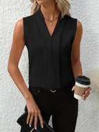 Blaire | Women's Chic Pleated Sleeveless Blouse