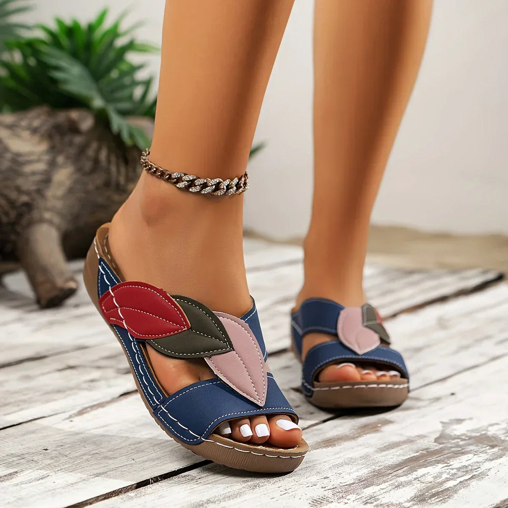 Priya | Women's Stylish Comfortable Sandals with Leaf Accent