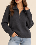 Dahlia | Women's Polo Quarter Zip Sweater
