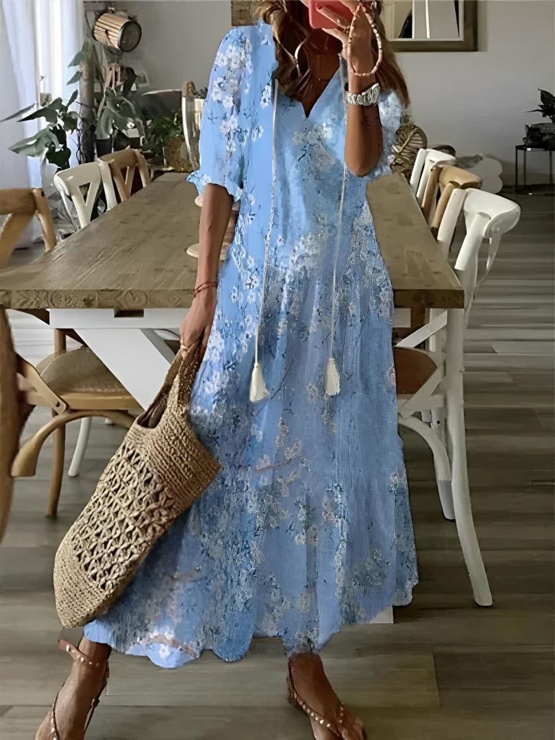 Mette | Women's Printed Summer Maxi Dress