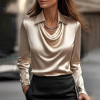 Rowan | Women's Satin Cowl Neck Blouse