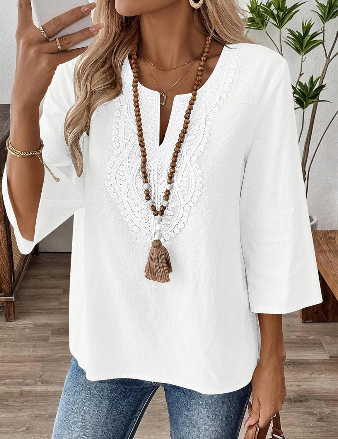 Isla | Women's Boho Embroidered Tunic Top