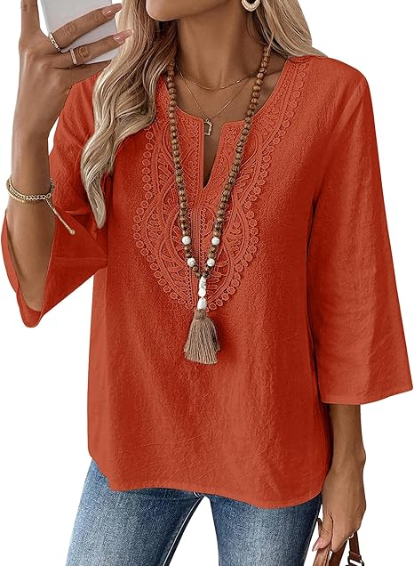 Isla | Women's Boho Embroidered Tunic Top