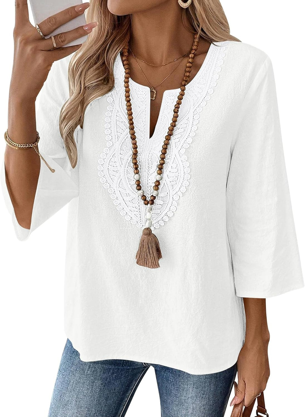 Isla | Women's Boho Embroidered Tunic Top