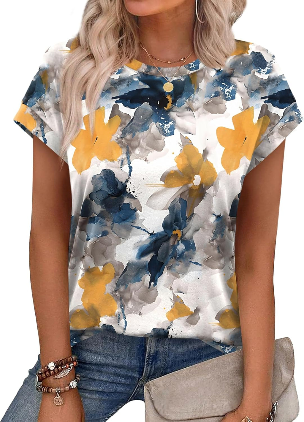 Delaney | Women's Floral Print Casual Tunic Top