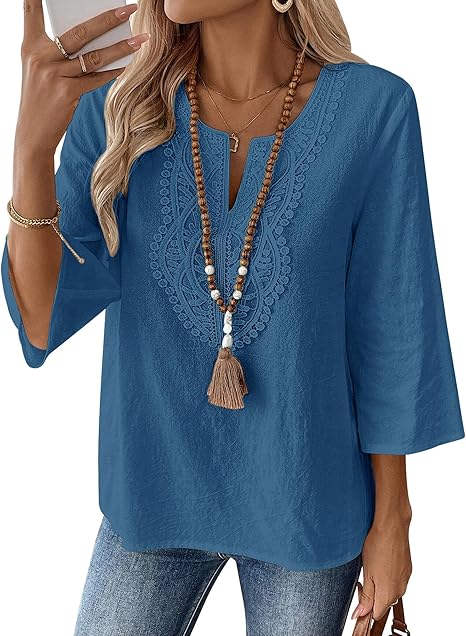 Isla | Women's Boho Embroidered Tunic Top