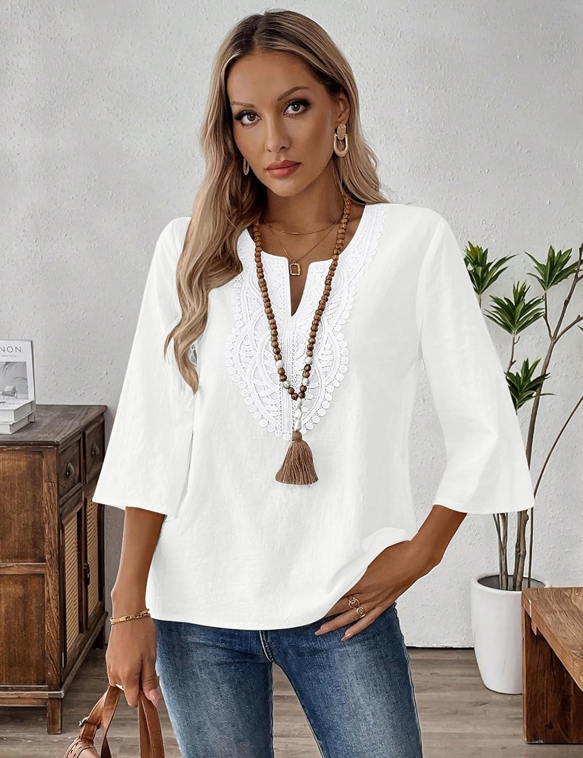Isla | Women's Boho Embroidered Tunic Top
