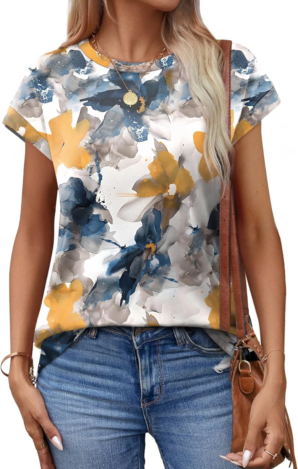 Delaney | Women's Floral Print Casual Tunic Top