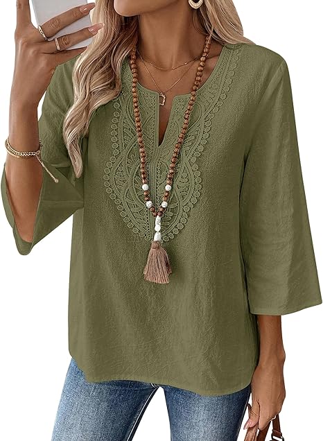 Isla | Women's Boho Embroidered Tunic Top