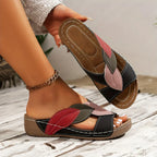 Priya | Women's Stylish Comfortable Sandals with Leaf Accent