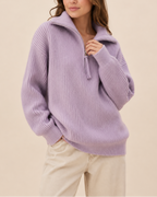 Aisling | Women's Cozy Polo Quarter Zip Sweater