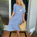 Callie | Women's Chic Polka Dot Midi Dress