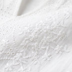 Breezette - V-Neck Floral Embroidered Blouse