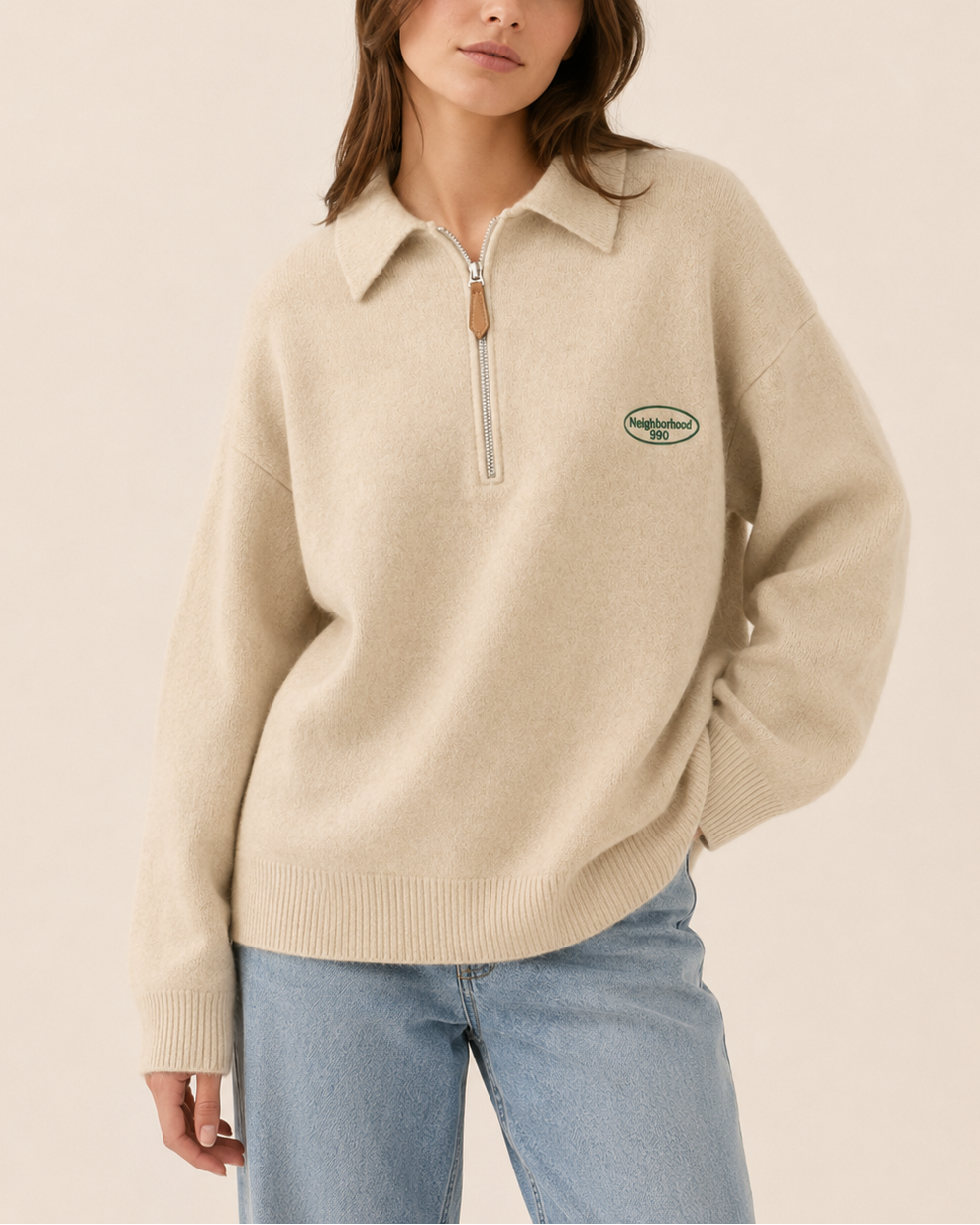 Callista | Women's Polo Quarter Zip Sweater