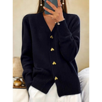 Calla | Women's Comfort Cardigan with Heart Buttons
