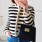 Marlowe | Women's Chic Striped Cardigan with Gold Button Detail