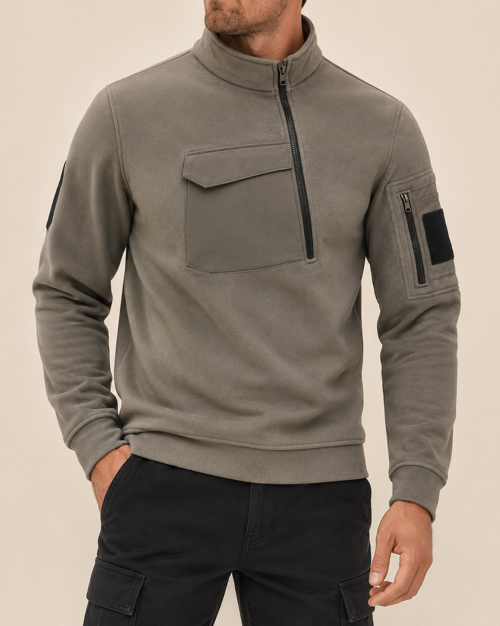 Conrad | Men's Tech Fleece Jacket with Pocket Detailing