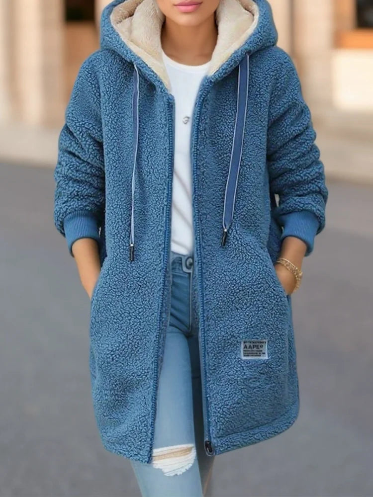 Remi | Women's Cozy Fleece Hoodie with Soft Sherpa Lining