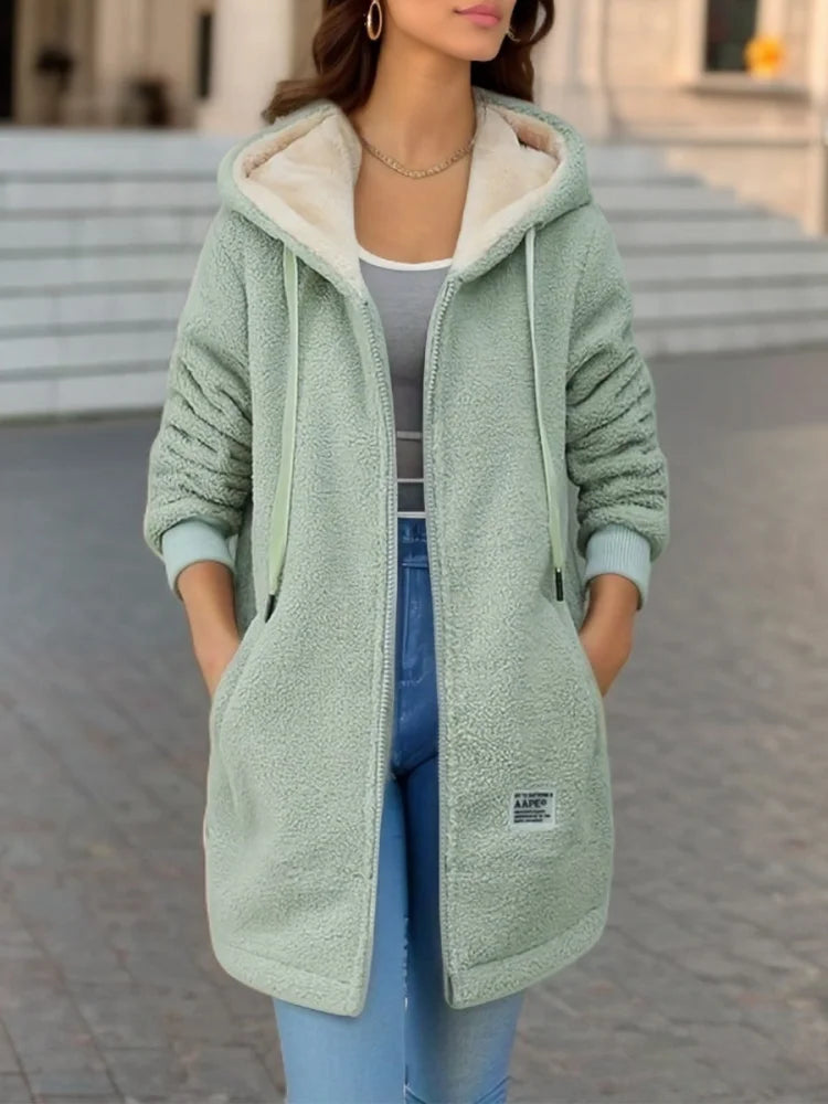 Remi | Women's Cozy Fleece Hoodie with Soft Sherpa Lining
