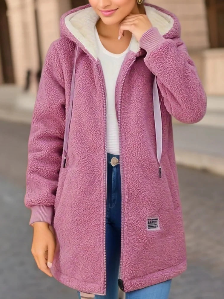 Remi | Women's Cozy Fleece Hoodie with Soft Sherpa Lining