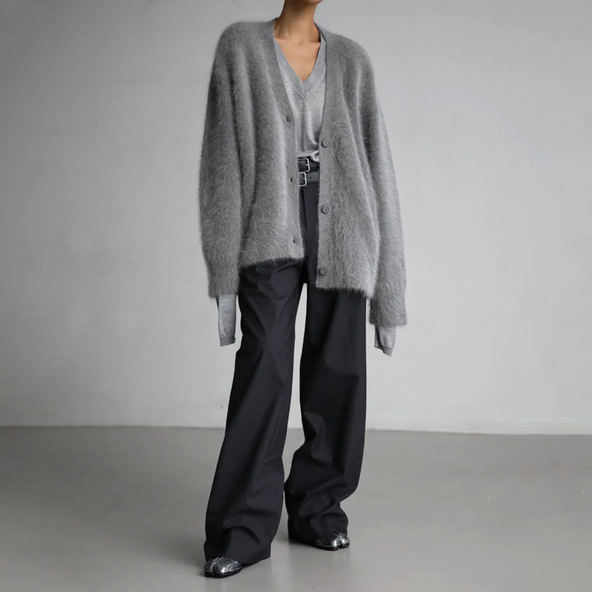 Mette | Women's Cozy Knit Cardigan in Fluffy Texture