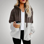 Elara | Women's Cozy Two-Tone Plush Hoodie