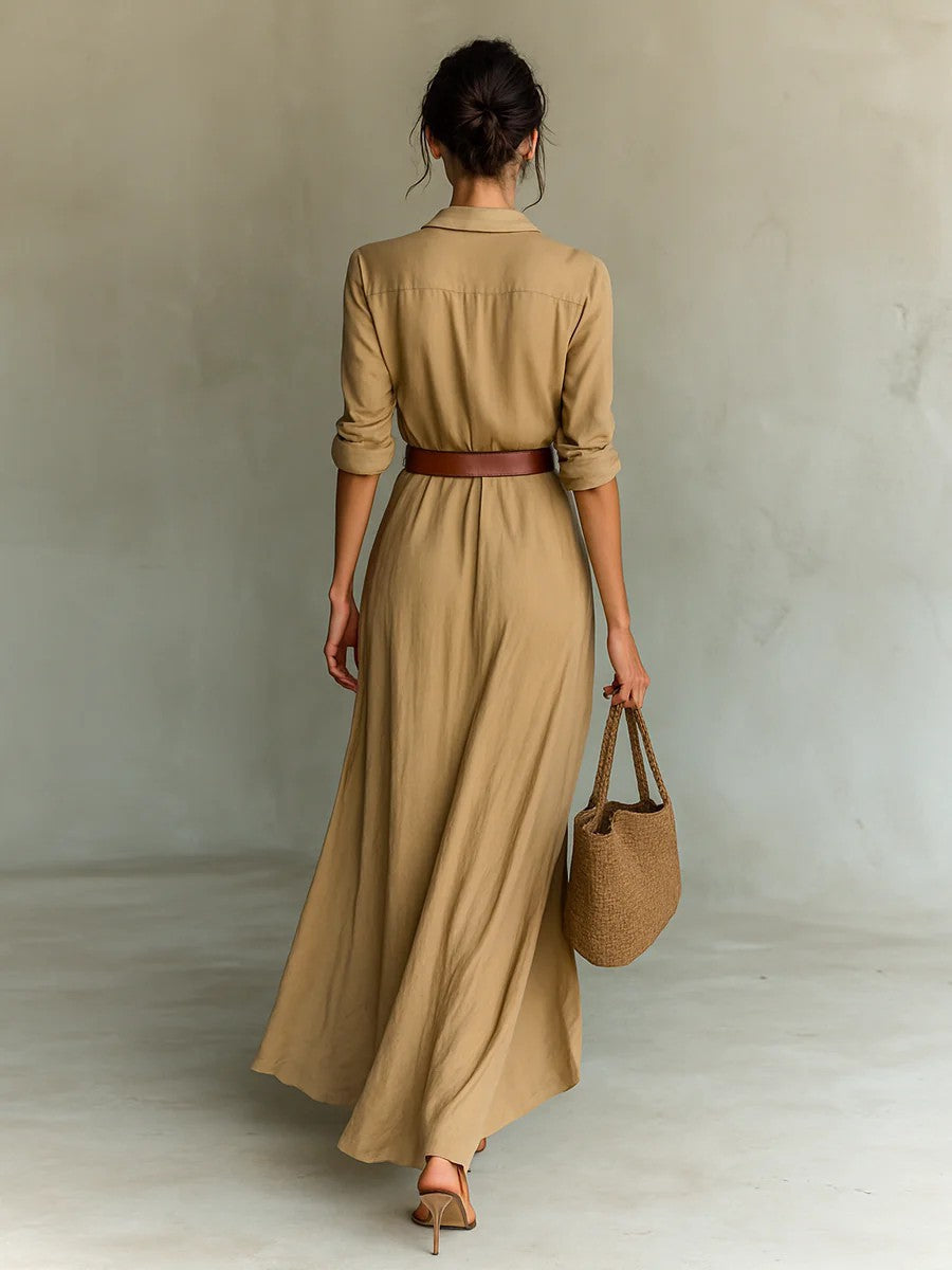 Amara | Women's Elegant Wrap Maxi Dress with Belt