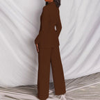 Dahlia | Women's Elegant Plunging Blazer Set
