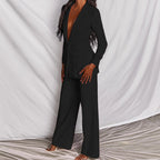 Dahlia | Women's Elegant Plunging Blazer Set