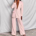 Dahlia | Women's Elegant Plunging Blazer Set