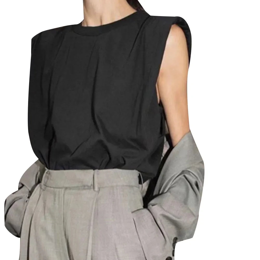 Sienna | Women's Sleek Padded Shoulder Top