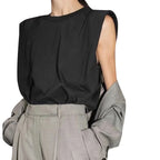 Sienna | Women's Sleek Padded Shoulder Top