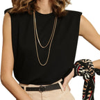 Sienna | Women's Sleek Padded Shoulder Top