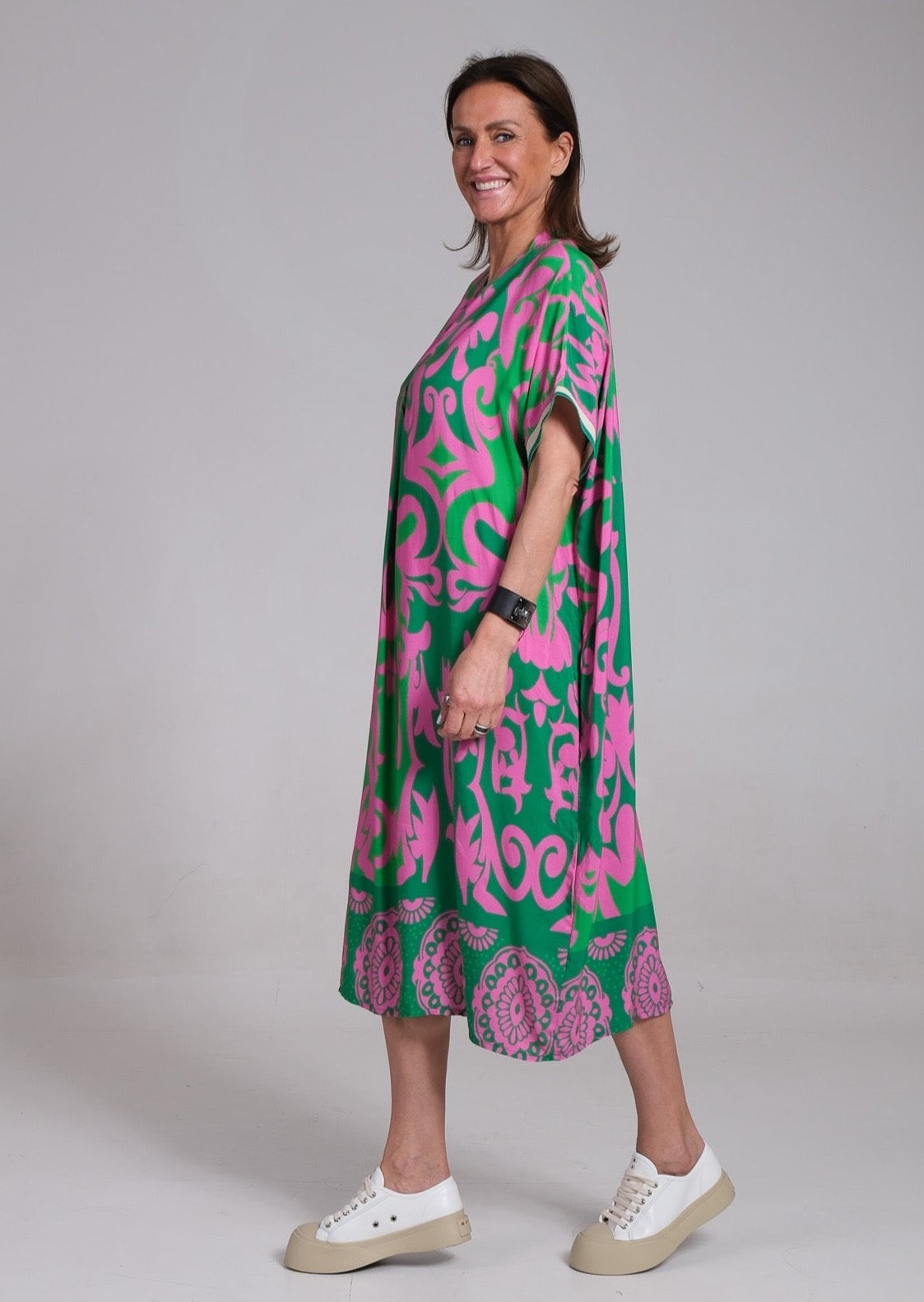 Lennox | Women's Floral Midi Dress with Relaxed Fit
