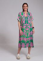 Lennox | Women's Floral Midi Dress with Relaxed Fit