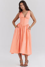 Elara | Women's Elegant Floral Sundress with Pockets