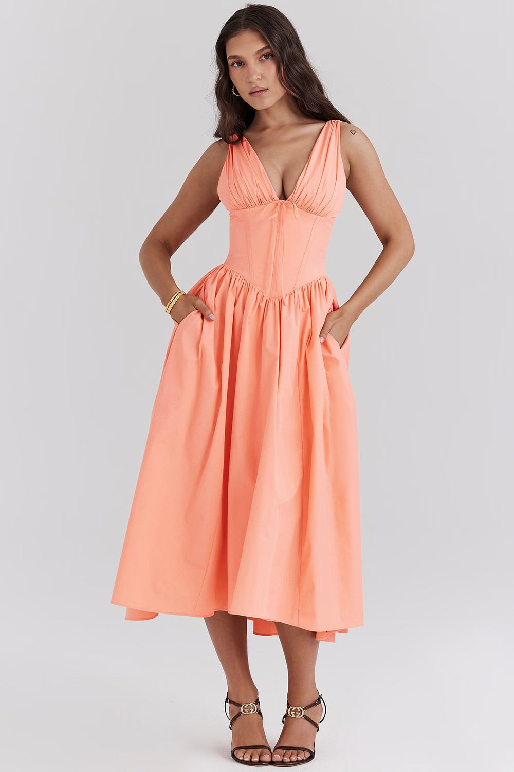 Elara | Women's Elegant Floral Sundress with Pockets