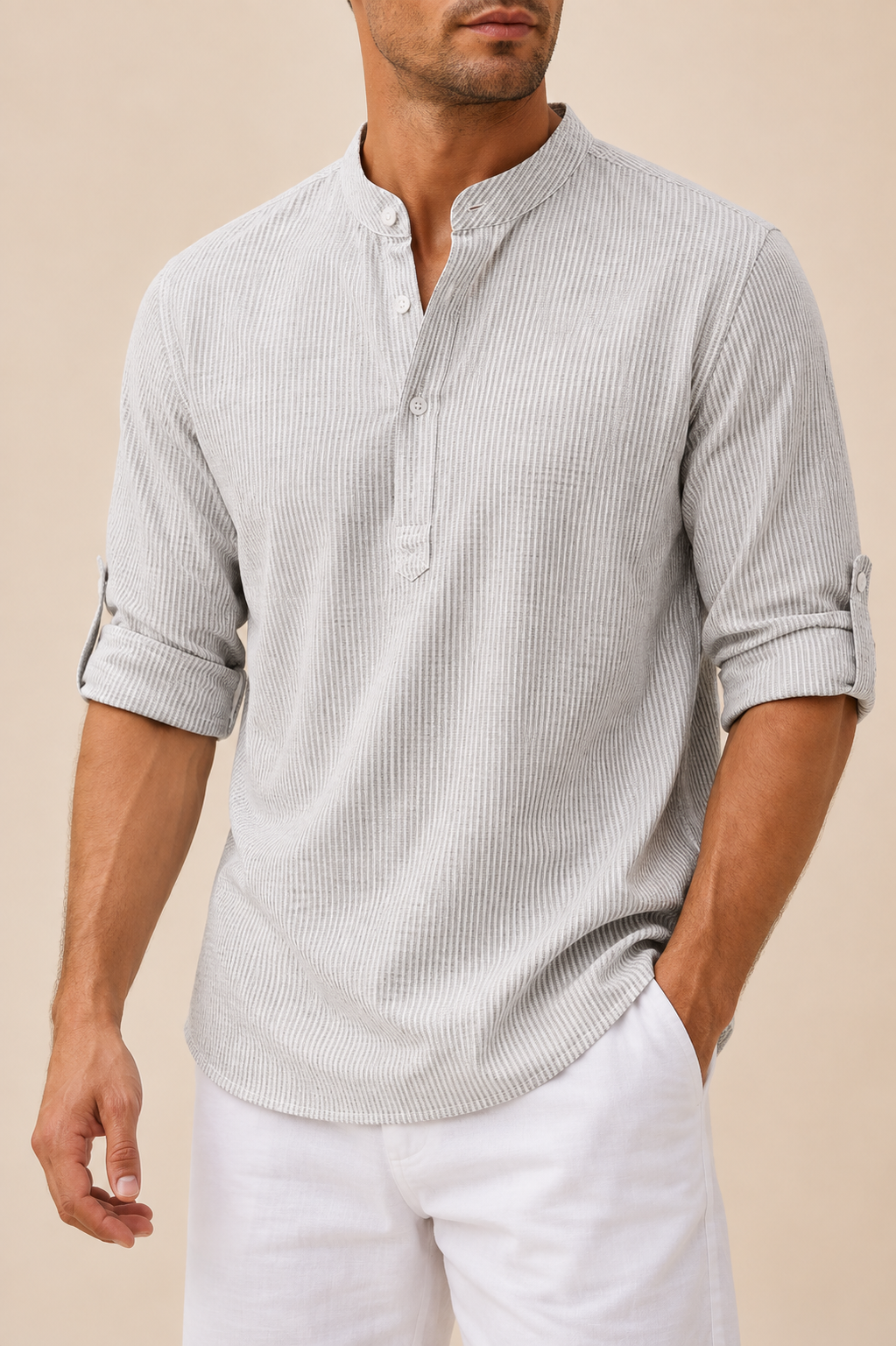 Jareth | Men's Casual Textured Henley Shirt