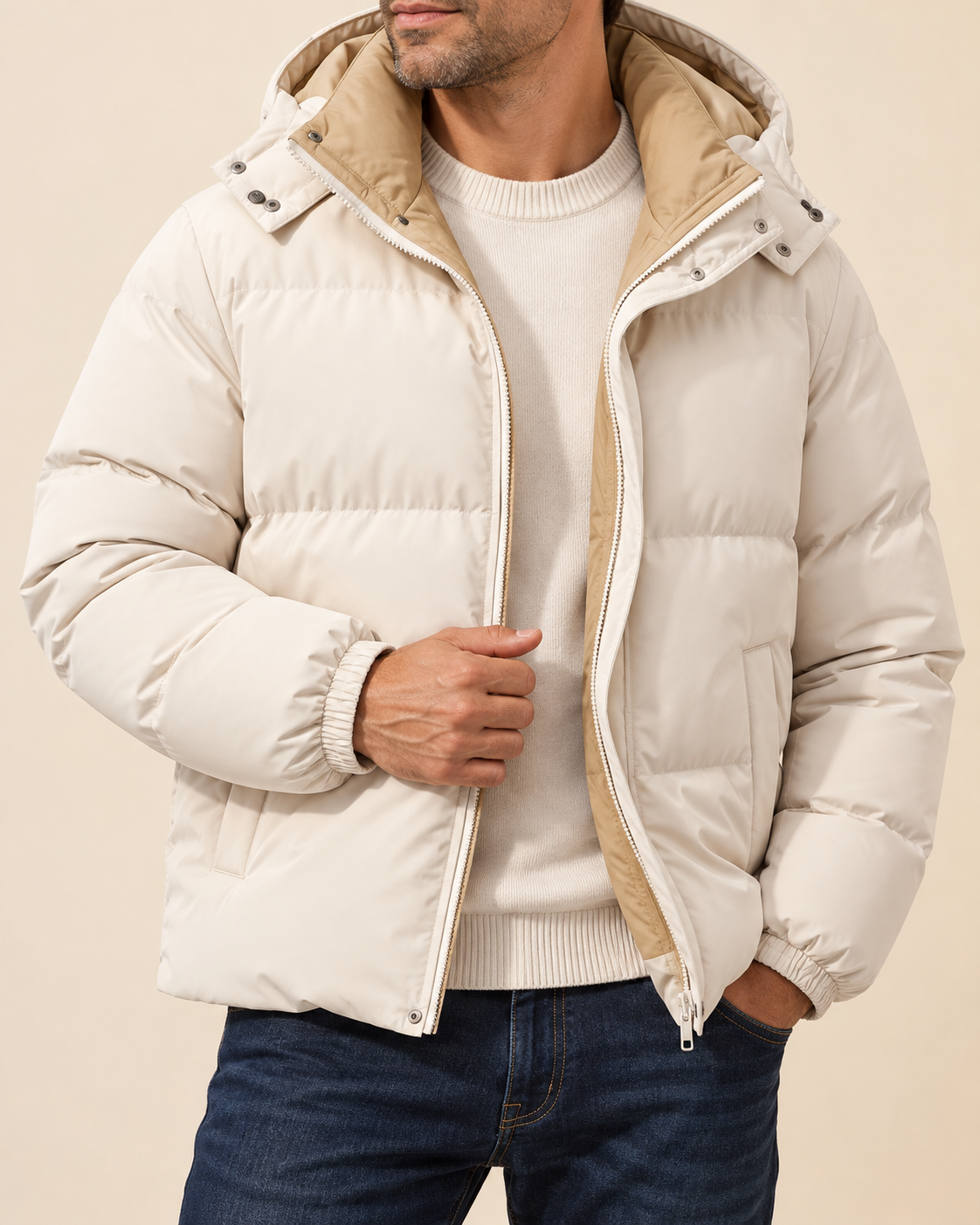 Jude | Men's Cozy Hooded Puffer Jacket