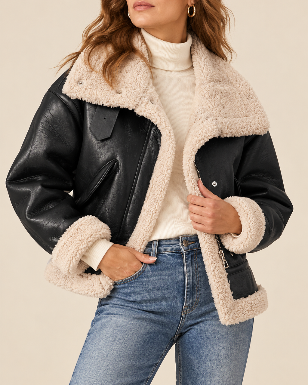 Lumen | Women's Cozy Winter Jacket with Shearling Lining