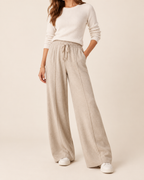 Lumen | Women's Wide Leg Cashmere Pants
