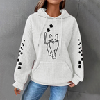 Lennox | Women's Comfortable Cat Hoodie with Waffle Texture